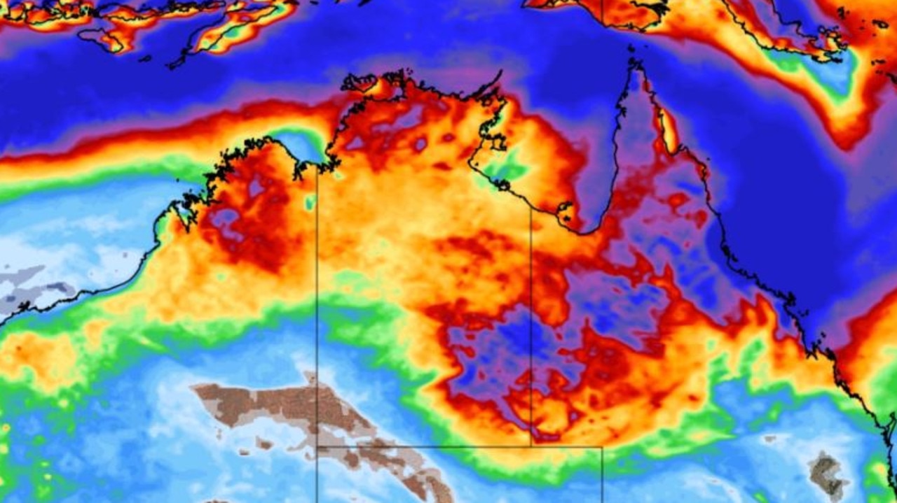 Forecast accumulated rain during the 10 days ending on February 7, 2025, according to the ACCESS-G model. Picture: Weatherzone