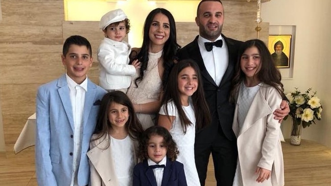 Daniel Abdallah and Leila Geagea with their children. Picture: Supplied by Daniel Abdallah