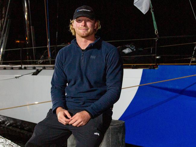 Tasmanian Charlie Wyatt was part of the crew on Law Connect which won line honours in the Rolex Sydney to Hobart.Picture: Linda Higginson