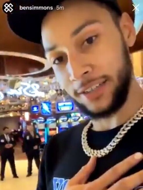 Ben Simmons’ Instagram video after being denied entrance to Crown Casino Melbourne.