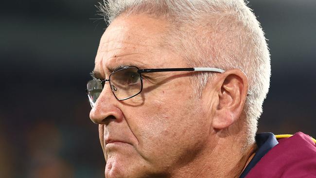 BRISBANE, AUSTRALIA - JUNE 29: Lions head coach Chris Fagan looks on during the round 16 AFL match between Brisbane Lions and Richmond Tigers at The Gabba, on June 29, 2023, in Brisbane, Australia. (Photo by Chris Hyde/AFL Photos/via Getty Images)