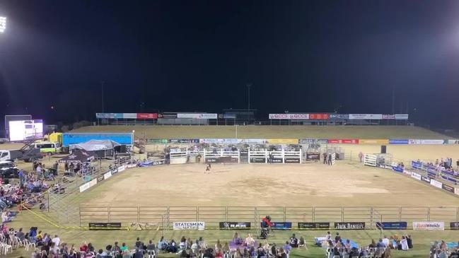 Clermont bull rider Aaron Kleier at the Mackay PBR invitational