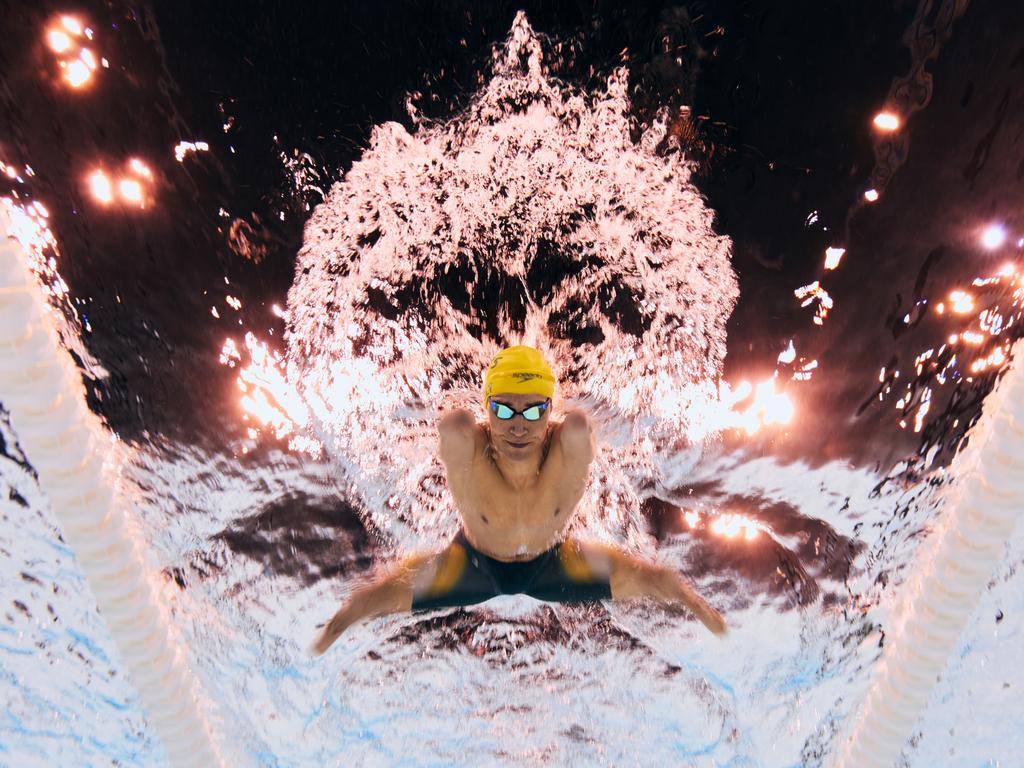 Ahmed Kelly of Team Australia competes during the men's 150m individual medley SM3 on his way to a silver medal. Picture: Adam Pretty/Getty Images