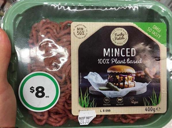 The fake mince is now sold in Woolworths.