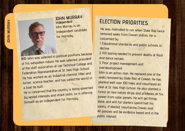 Independent candidate John Murray