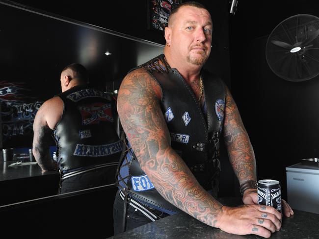 Adam McCrea is the former president of the Wide Bay Rebels Motorcycle Club. .Photo: Alistair Brightman / Fraser Coast Chronicle