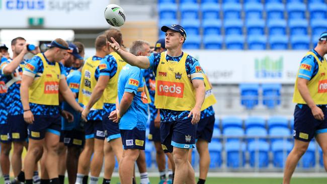 AJ Brimson and the Titans team train at CBus Stadium in Robina. Pics Adam Head