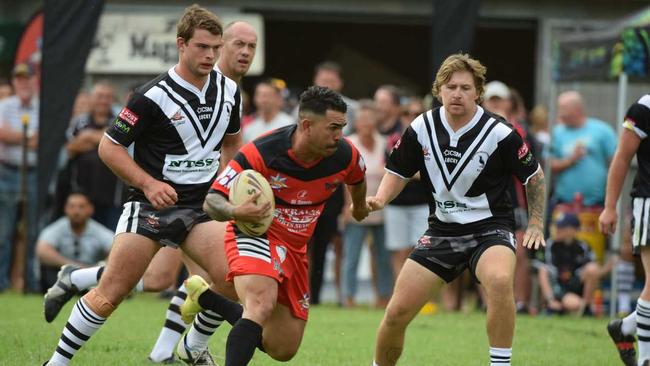 Action from the incredible 22-22 game between the Bellingen Valley Dorrigo Magpies and Australian Army Thunder in the annual Sgt Matthew Locke Charity Match. Picture: Sam Flanagan