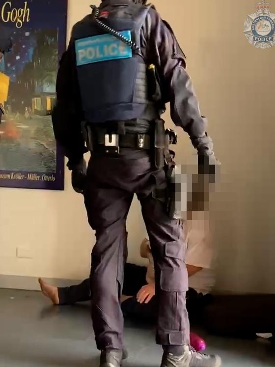 Australian Federal Police arrested a barefoot Foster at the property last week.