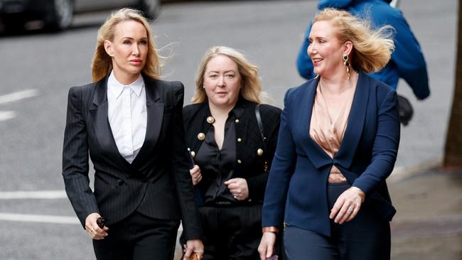 Linda Rogan and supporters arrive at the Federal Court. Picture: Nikki Short