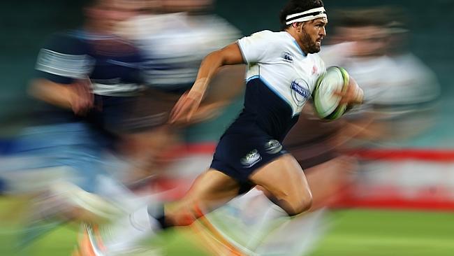 Adam Ashley-Cooper makes a bust for the Waratahs during a recent trial.