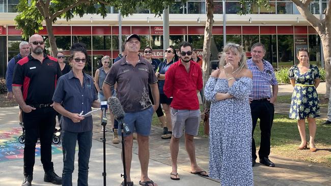 Around 30 Territorians, many representing as crime-impacted business owners, attended a public crime meeting in Palmerston on Tuesday. Picture: Annabel Bowles