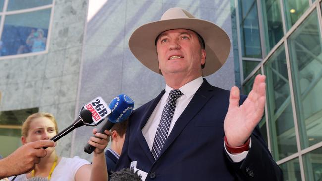 Showdown... Deputy Prime Minister Barnaby Joyce yesterday. Picture Gary Ramage