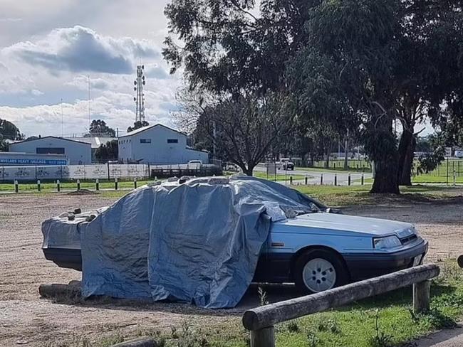 A Victorian landlord has generated controversy after sharing a photo of a former tenant living in their car at a sports ground carpark.