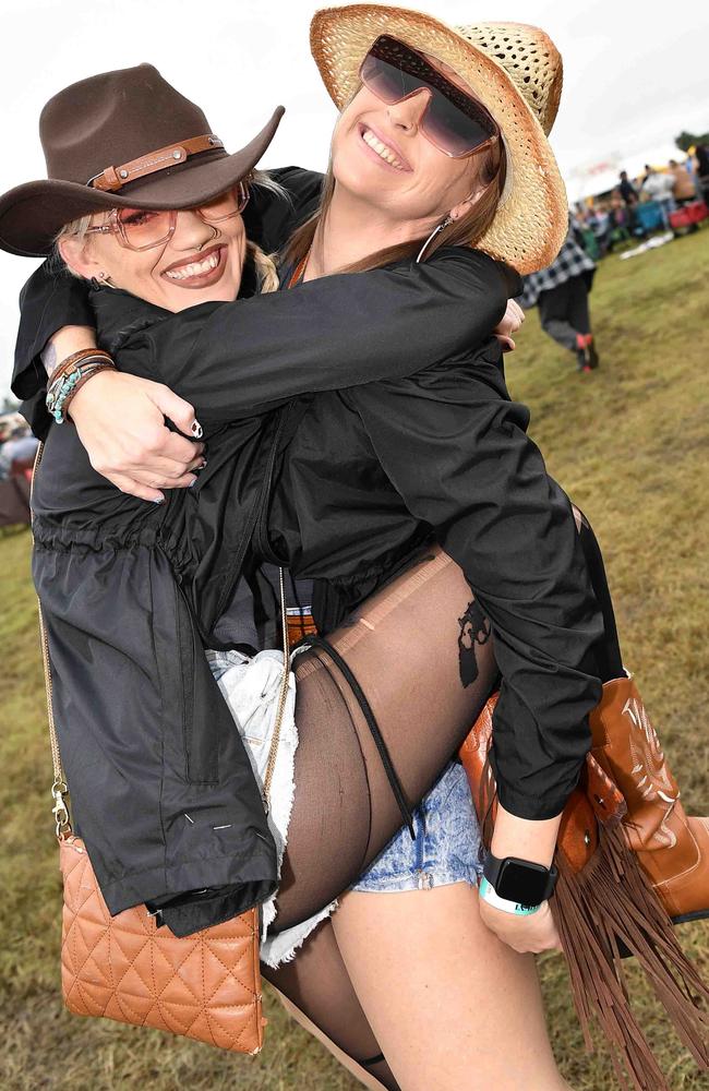 Ashleigh Griffiths and Rin Jane at Lighthouse Country Music Festival, Burnett Heads. Picture: Patrick Woods.