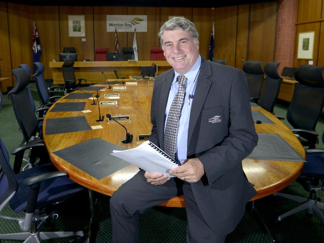 Moreton Bay Regional Council mayor Allan Sutherland in the Strathpine Caboolture chambers. Picture: Bradley Cooper.