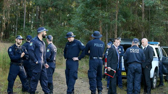 Police search for forensic evidence relating to the disappearance of William Tyrrell for a second day. Picture: Nathan Edwards