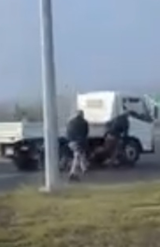 A dramatic police chase of a stolen flatbed truck was captured on the Toowoomba Bypass on Friday, June 30.