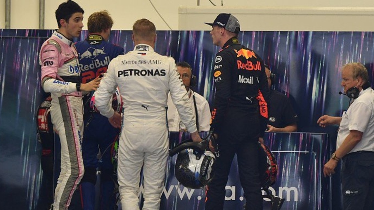 Verstappen and Ocon had a heated confrontation.