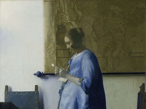 Vermeer, Woman reading a letter (1662-63), Amsterdam, Rijksmuseum