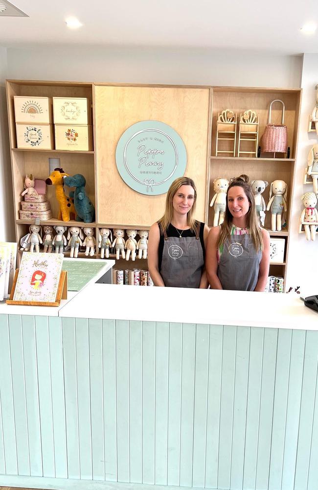 Peppa Penny Baby and Kids Boutique, North Lakes owners and twins, Ashlea Soto and Lauren Rune. Picture: Contributed