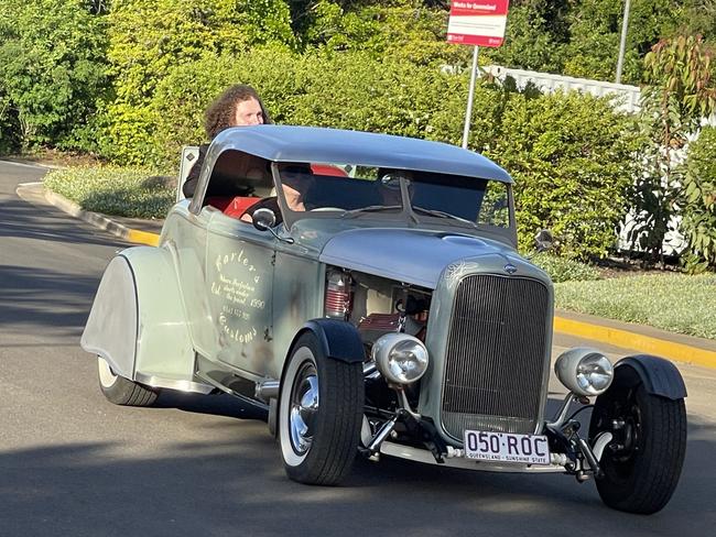 Arriving in style at the Riverside Christian College formal.