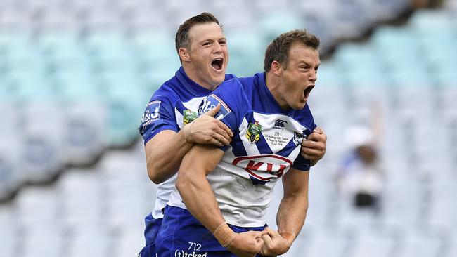 The twins have played together for years at Canterbury. AAP Image/Dan Himbrechts.