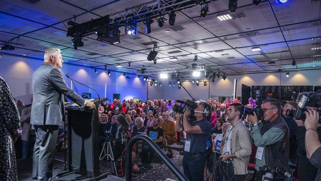 2024 Tasmanian State Election Tally Room Jeremy Rockliff. PIcture: Caroline Tan