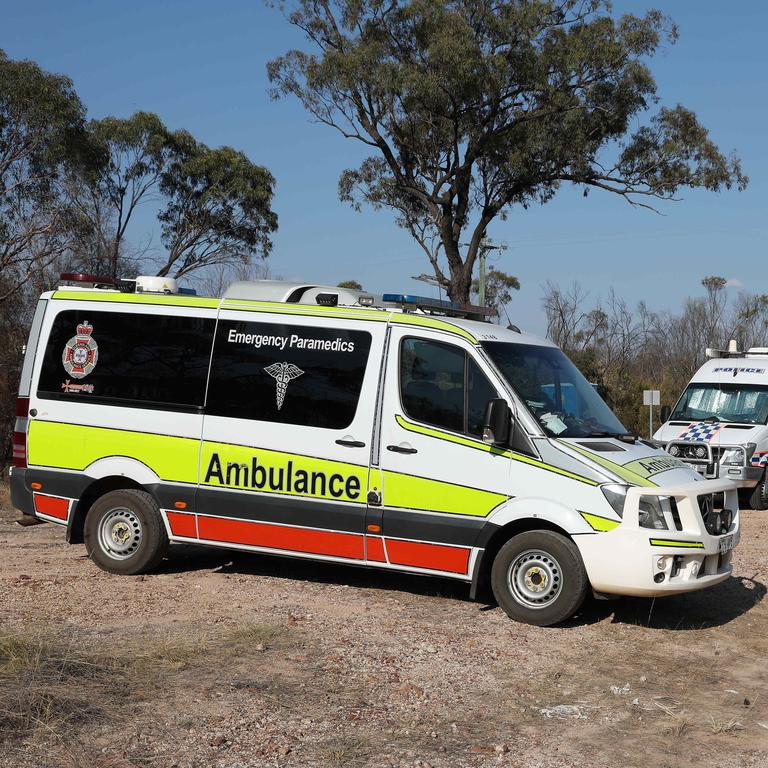 Staging point for fire and emergency services near Tara. Picture: Liam Kidston