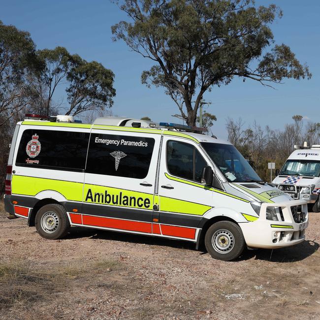 Staging point for fire and emergency services near Tara. Picture: Liam Kidston