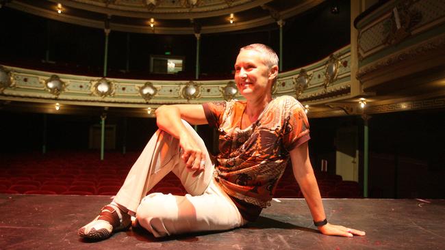 Sidney Myer Performing Arts Award 2007 joint winners, Tasdance, artistic director Annie Greig who is thrilled with the company's recognition, on stage at the Theatre Royal Hobart