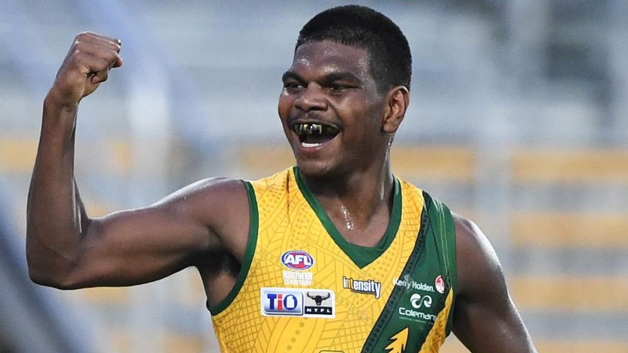 Maurice Rioli Jr will wear his dad’s famous number. Picture: AFLNT Media