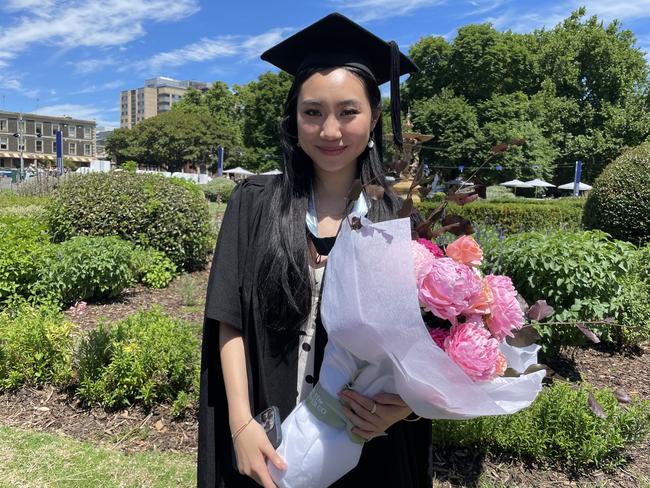 Cher Li graduated with a Master of Entrepreneurship at the 2024 University of Melbourne graduations. Picture: Himangi Singh