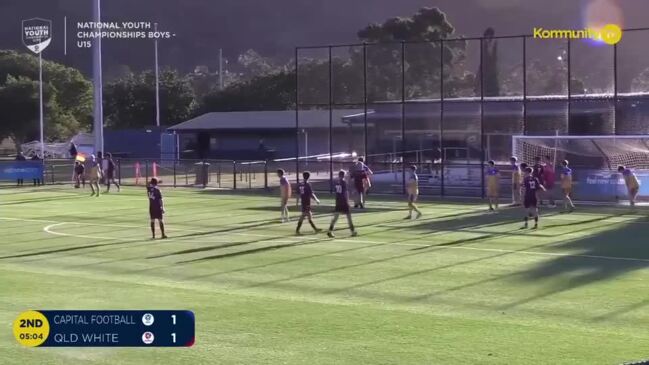 Capital Football v Queensland White (U15 placement semi final) - Football Australia Boys National Youth Championships Day 6