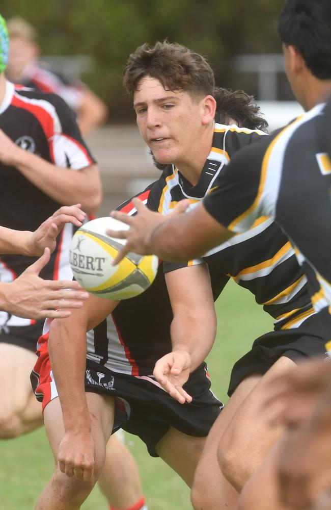 QLD Rugby Union State Championships (17-18 years boys) at the Townsville Sports Precinct. Saturday May 24. Wide Bay against Capricorn. Picture: Evan Morgan