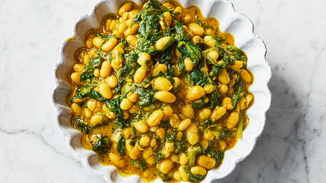 Spiced haricot beans from Simply Jamie, by Jamie Oliver. Picture: David Loftus