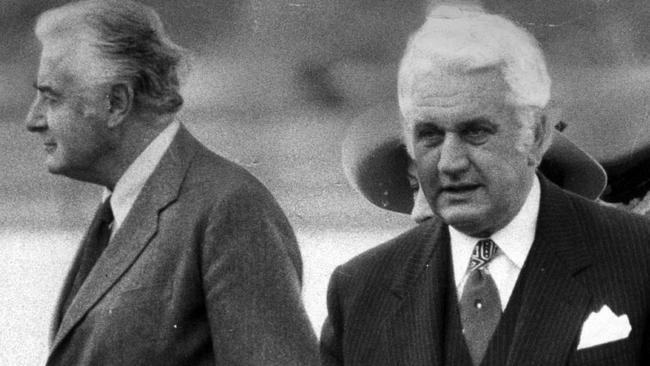 Then prime minister Gough Whitlam (left) and Governor-General Sir John Kerr in 1975.