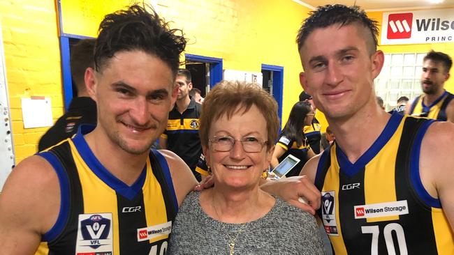 A proud Barbara Seccull with her grandsons Brede and Durras (right).