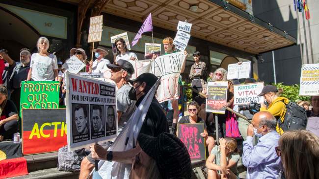 More than 100 protesters gather outside Downing Centre for jailed ...