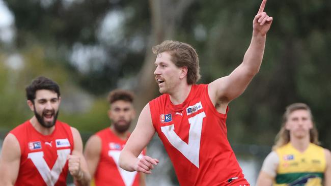 Aaron Young from the Roosters has been named on a half-forward flank in the SANFL Team of the Year. Picture: SANFL Image/David Mariuz