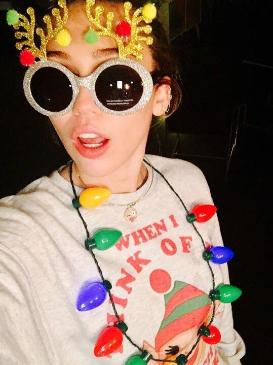 Miley Cyrus ... “It’s startin to look a lot like you know what.” Picture: Instagram