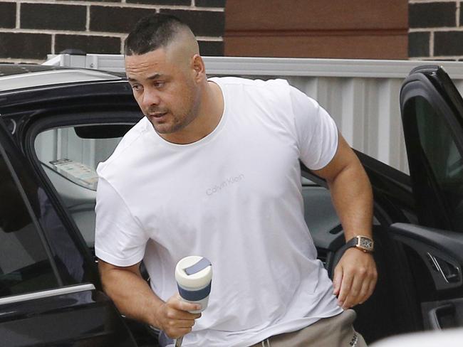 SYDNEY, AUSTRALIA - NewsWire Photos JUNE 14 , 2024:  Jarryd Hayne returns to where he is staying in  Merrylands on his second day out of prison after his sexual assault conviction was quashed.  Picture: NewsWire / John Appleyard