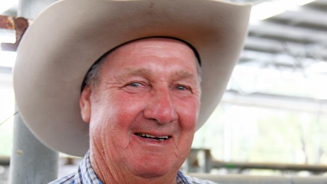 Vendor Dennis Heywood at the Wangaratta calf sale on January 5. Picture: Jenny Kelly