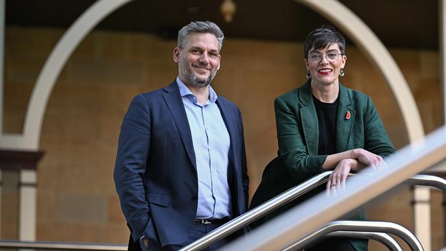 Amy MacMahon and Michael Berkman. Picture: Lyndon Mechielsen/The Australian