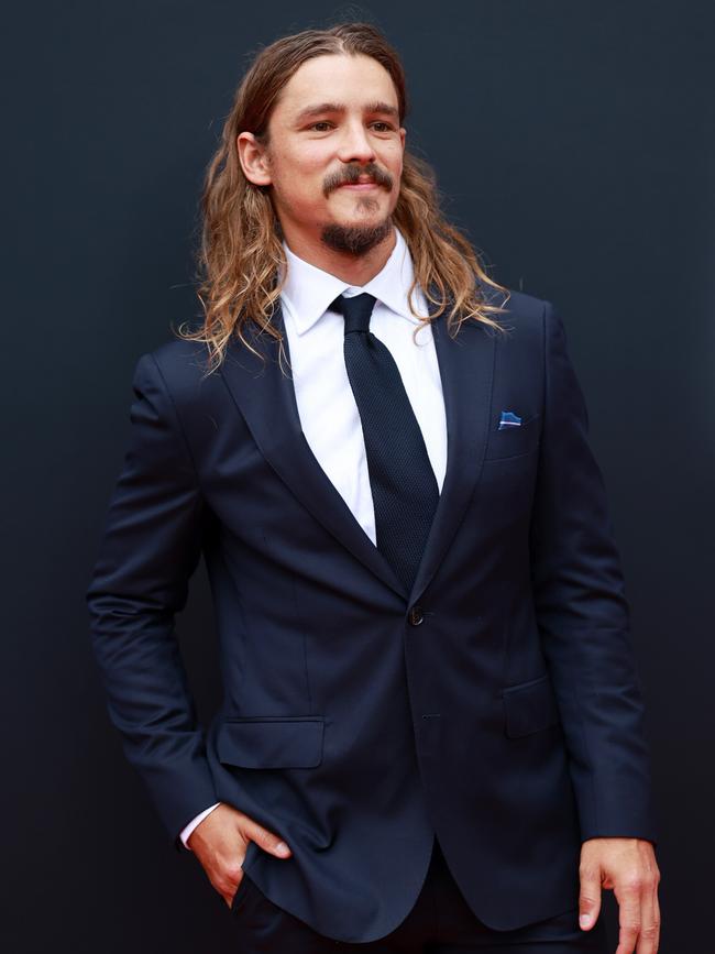 The actor showed off his long hair while looking dapper on the red carpet at the TikTok Awards. Picture: Getty