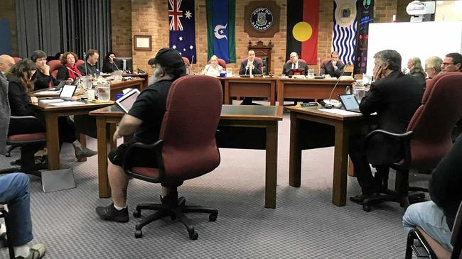 STORMY SESSION: Resident Mr Rob exchanged heated words with the mayor Isaac Smith at Lismore City Council's extra-ordinary meeting on June 25. Picture: Alison Paterson