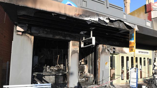 Firefighters managed to stop the blaze spreading to neighbouring shops.