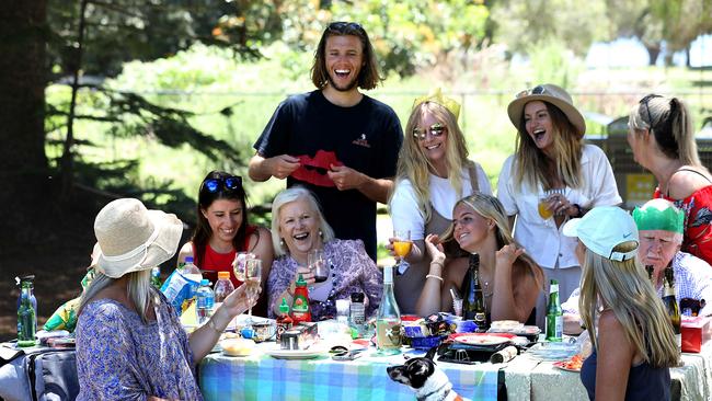 Lockdown ends for the Turton extended family as they celebrate Christmas. Picture: Jane Dempster/The Australian.