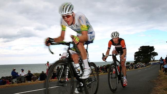 Luke Durbridge competes in the Mitchelton Bay Cycling Classic. Picture: Colleen Petch.