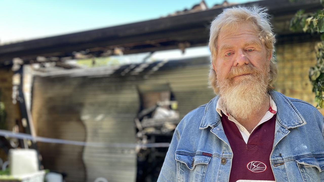 Sandy Shaw is gutted following a garage fire at his home on July 6, 2022.